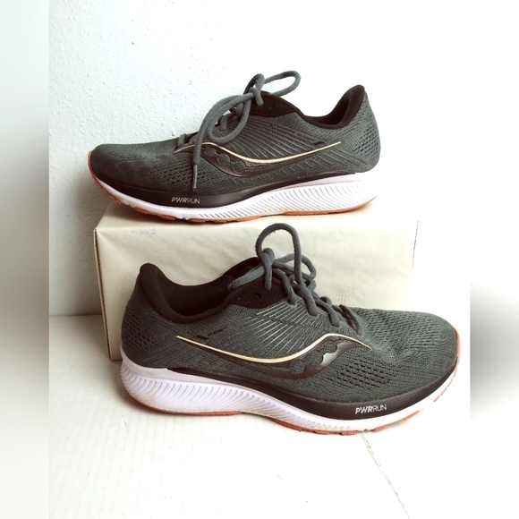 Saucony Form Fit  Running Sneakers Shoes Women's Size 8W Charcoal PWR Run - Picture 1 of 13